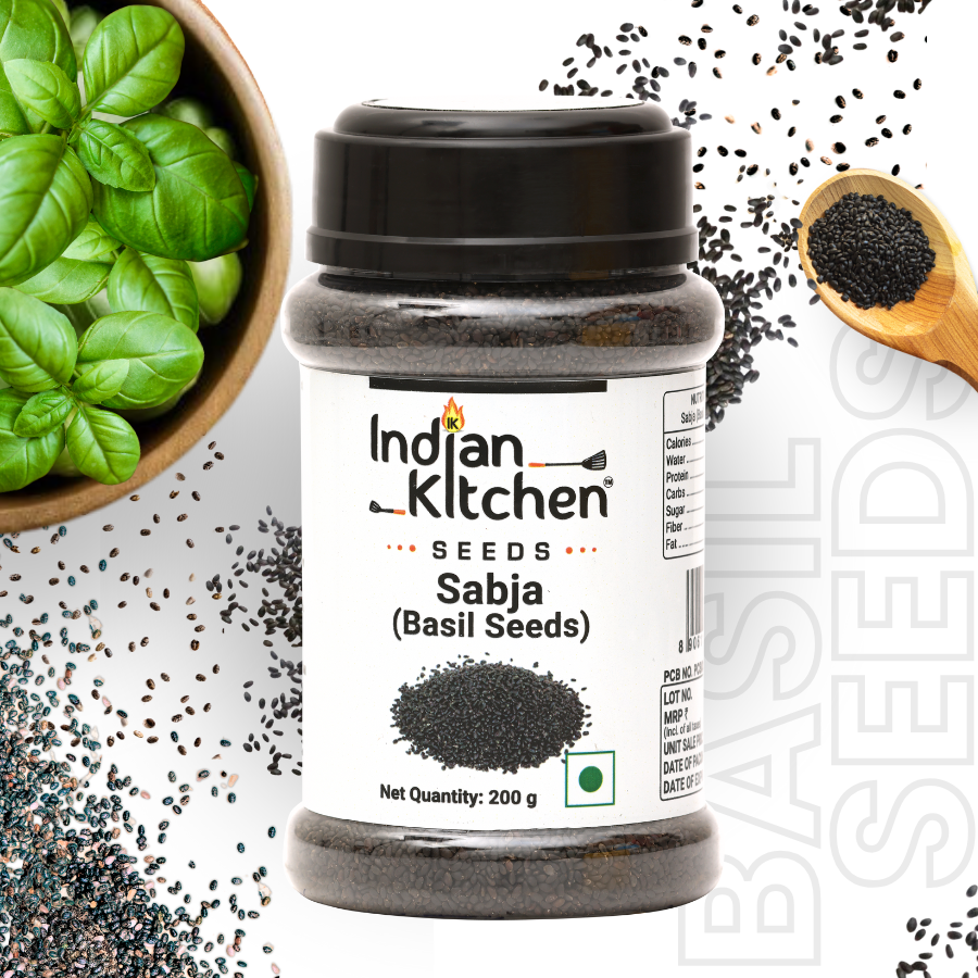 Indian Kitchen Basil Seeds (Sabja) | Cooling Summer Refresher